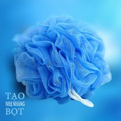 Bông Tắm Tròn Cao Cấp Màu Xanh Dương BlueMan - Bông Tắm Massage Tạo Bọt Mềm Mại, Làm Sạch Da Chết và Dưỡng Ẩm Da 20gr