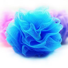 Bông Tắm Tròn Cao Cấp Màu Xanh Dương BlueMan - Bông Tắm Massage Tạo Bọt Mềm Mại, Làm Sạch Da Chết và Dưỡng Ẩm Da 20gr