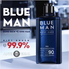 Dung Dịch Vệ Sinh Nam Giới Blueman Lành Tính Khử Mùi Ngắn Nấm Ngứa 200ml - Hudu Cosmetics