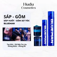 Sáp Vuốt Tóc Nam Blueman - Keo Xịt Giữ Nếp Lâu, Tăng Độ Phồng, Hương Thơm Dễ Chịu, 90g