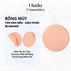 Bông Đánh Phấn Trang Điểm - Mút Tán Kem Bông Trang Điểm Kem Nền Mềm Mại Blueman - Hudu Cosmetics