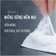 Hộp 80 Bông Tẩy Trang 3 Lớp Blueman - Bông Tẩy Trang Cho Nam Giúp Làm Sạch Da, Giảm Mụn - Hudu Cosmetics