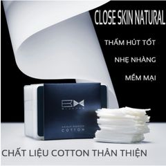 Hộp 80 Bông Tẩy Trang 3 Lớp Blueman - Bông Tẩy Trang Cho Nam Giúp Làm Sạch Da, Giảm Mụn - Hudu Cosmetics