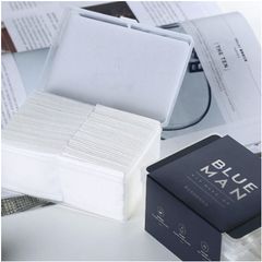 Hộp 80 Bông Tẩy Trang 3 Lớp Blueman - Bông Tẩy Trang Cho Nam Giúp Làm Sạch Da, Giảm Mụn - Hudu Cosmetics