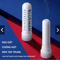 Ống Hít Thông Mũi Bạc Hà Blueman Sảng Khoái Giảm Buồn Ngủ Căng Thẳng 10g - Hudu Cosmetics