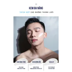 Kem che khuyết điểm cho nam Light Makeup kem nâng tone da, chống nắng Blueman 50ml - Hudu Cosmetics