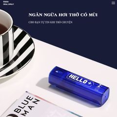 Xịt Thơm Miệng Blueman Hương Bạc Hà Giúp Làm Thơm Miệng, Giảm Hôi Miệng Và Khử Khuẩn - Hudu Cosmetics