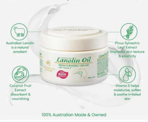Kem Dưỡng Da Toàn Thân GM Lanolin Oil Cream Úc - 250g, Chăm Sóc Da Mềm Mại, Trẻ Hóa Da, Phục Hồi Tế Bào Yếu