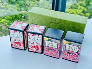 Set Nước Hoa Gucci Bloom & Flora Gorgeous Gardenia 5ml - Bộ 2 Chai Sang Trọng Hương Thơm Quyến Rũ Cho Nữ