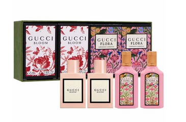 Set Nước Hoa Gucci Bloom & Flora Gorgeous Gardenia 5ml - Bộ 2 Chai Sang Trọng Hương Thơm Quyến Rũ Cho Nữ