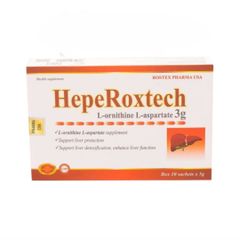 Cốm Bổ Gan Hepe Roxtech L-ornithine L-aspartat - Giải Pháp Hỗ Trợ Chức Năng Gan, Giảm Xơ Gan và Nhiễm Mỡ - Hộp 10 Gói