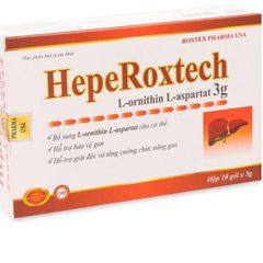 Cốm Bổ Gan Hepe Roxtech L-ornithine L-aspartat - Giải Pháp Hỗ Trợ Chức Năng Gan, Giảm Xơ Gan và Nhiễm Mỡ - Hộp 10 Gói