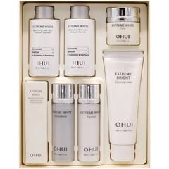 Set Tinh Chất Giảm Nám OHUI Extreme White - Ampoule Essence Làm Sáng Da, Mờ Nám, Đốm Nâu - Dưỡng Trắng Da Toàn Diện 30ml