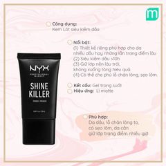 Kem lót kiềm dầu NYX Shine Killer 20ml 240866