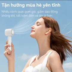 Quạt Cầm Tay Mini Không Cánh QT10 - Quạt Để Bàn Pin USB, Độ Ồn Thấp, Thiết Kế Dễ Thương và Tiện Lợi