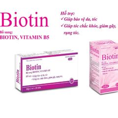 Viên Uống Biotin ROXTECH 20 Viên - Bổ Sung Vitamin B5 Giúp Tóc Chắc Khỏe, Giảm Rụng Tóc và Làm Đẹp Da