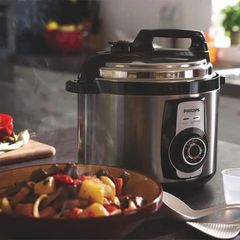 Nồi Áp Suất Điện Đa Năng Philips HD2103 - Hầm, Nấu Cơm, Tiết Kiệm Thời Gian, Dung Tích 5 Lít, Chất Liệu Chống Dính, Bảo Hành 24 Tháng