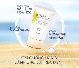 Kem Chống Nắng Bihaku SPF 50+ PA++++ - Chăm Sóc Da Nhạy Cảm, Dưỡng Trắng, Kiềm Dầu, Chống Tia UV, Xuất Xứ Nhật Bản