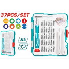 Bộ tuốc nơ vít đa năng 37 chi tiết Total TACSD30376 - Bộ dụng cụ sửa chữa tiện lợi, bền bỉ cho điện tử và gia dụng