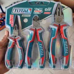 Bộ 3 Kìm Cr-V TOTAL THT2K0301 - Kìm Răng 8 Inch, Kìm Cắt 6 Inch, Kìm Nhọn 6 Inch - Dụng Cụ Sửa Chữa Chất Lượng Cao