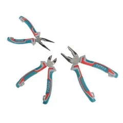 Bộ 3 Kìm Cr-V TOTAL THT2K0301 - Kìm Răng 8 Inch, Kìm Cắt 6 Inch, Kìm Nhọn 6 Inch - Dụng Cụ Sửa Chữa Chất Lượng Cao