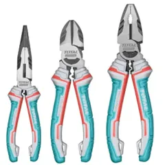 Bộ 3 Kìm Cr-V TOTAL THT2K0301 - Kìm Răng 8 Inch, Kìm Cắt 6 Inch, Kìm Nhọn 6 Inch - Dụng Cụ Sửa Chữa Chất Lượng Cao