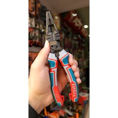 Kềm Đa Năng Total 8 Trong 1 8 Inch - Dụng Cụ Tiện Ích Chất Liệu Thép CR-V, Tay Cầm Bọc Nhựa, Mặt Phủ Teflon