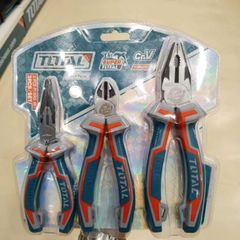 Bộ Kìm Điện và Kìm Cắt 3 Chi Tiết Total THT2CK231S - Kìm Nhọn 8 Inch, Tiết Kiệm 65% Sức Lực, Chất Liệu Cr-V, Tay Cầm TPR êm ái