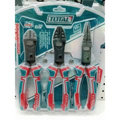 Bộ Kìm Điện và Kìm Cắt 3 Chi Tiết Total THT2CK231S - Kìm Nhọn 8 Inch, Tiết Kiệm 65% Sức Lực, Chất Liệu Cr-V, Tay Cầm TPR êm ái