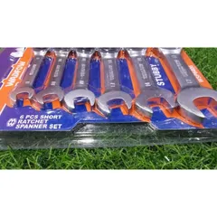 Bộ 6 Cờ Lê Vòng Miệng Tự Động Mini WSP6406 WADFOW - Dụng Cụ Cơ Khí Chất Lượng Cao 8-17mm, Thép Cr-V Bền Bỉ