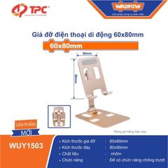 Giá Đỡ Điện Thoại Nhôm Wadfow WUY1503 - Kích Thước 60x80mm, Chống Trượt, Thiết Kế Thời Trang, Phụ Kiện Số Tiện Ích