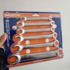 Bộ 6 Cờ Lê Hai Đầu Miệng WadFow WDS2406 - Dụng Cụ Cơ Khí Chuyên Nghiệp, Bền Bỉ với Thép Carbon, Nhiều Kích Thước