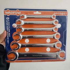 Bộ 6 Cờ Lê Hai Đầu Miệng WadFow WDS2406 - Dụng Cụ Cơ Khí Chuyên Nghiệp, Bền Bỉ với Thép Carbon, Nhiều Kích Thước
