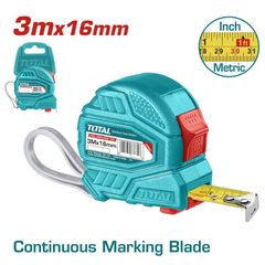 (AT8) Thước kéo thép nền vàng TOTAL TMT126331 loại 3mét