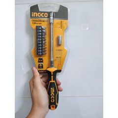 Bộ 12 Tua Vít Thay Đổi Trục Linh Hoạt INGCO AKSDFL1208 - Dụng Cụ Tiện Ích Đa Năng với Mũi Vít Đa Kích Cỡ