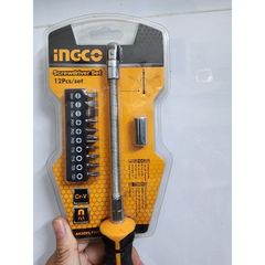Bộ 12 Tua Vít Thay Đổi Trục Linh Hoạt INGCO AKSDFL1208 - Dụng Cụ Tiện Ích Đa Năng với Mũi Vít Đa Kích Cỡ