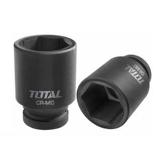 Đầu Tuýp Đen Lục Giác Total THHISD0124L Size 24mm - Chất Liệu CR-MO Siêu Bền Dùng Cho Máy Siết Bu Lông 1 Inch