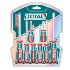 Bộ 8 Tua Vít Total TKSDS0826 - Đầu Bake & Dẹp, Cán Cao Su Mềm Chống Trượt, Dụng Cụ Sửa Chữa Gia Đình Chất LượngẨn