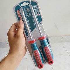 Bộ 2 Tua Vít Total TKSDS0226 - Tua Vít Dẹp và Bake Cán Nhựa Chống Trượt, Thép CR-V Bền Bỉ Siêu Tiện Dụng Cho Gia Đình