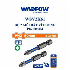 Bộ 2 Mũi Siết Vít Bake PH2 50mm Thép Đen Từ Tính - Dụng Cụ Công Nghiệp WADFOW WSV2K61