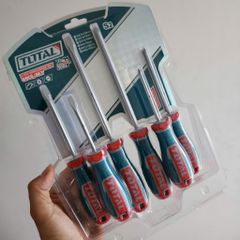 Bộ 6 Tua Vit Dẹp & Bake Total TKSDS0626 - Chất Liệu CR-V, Tay Cầm Nhựa Chống Trượt, Đầu Từ Tính Dễ Sử Dụng
