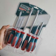 Bộ 6 Tua Vit Dẹp & Bake Total TKSDS0626 - Chất Liệu CR-V, Tay Cầm Nhựa Chống Trượt, Đầu Từ Tính Dễ Sử Dụng