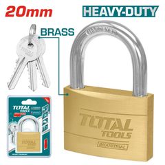 Ổ Khoá Mini 20mm Đồng Thau TOTAL TLK32202 - Bền Bỉ và Đảm Bảo An Toàn, Kèm 3 Chìa Khóa