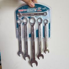 Bộ Cờ Lê Vòng Miệng TOTAL THT102266 - 6 Chi Tiết Thép CR-V Chống Gỉ, Dụng Cụ Sửa Chữa Xe Máy, DIY Tại Nhà