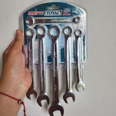 Bộ Cờ Lê Vòng Miệng TOTAL THT102266 - 6 Chi Tiết Thép CR-V Chống Gỉ, Dụng Cụ Sửa Chữa Xe Máy, DIY Tại Nhà