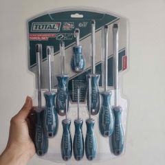 Bộ 10 Tuốc Nơ Vít Total THT250610 - Đầu Dẹp & Bake, Cán Nhựa Chống Trượt, Công Cụ Sửa Chữa Điện – Cơ Khí – Gia Dụng Chính Hãng