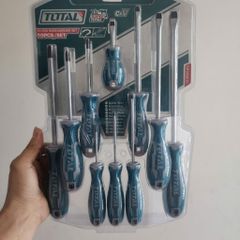 Bộ 10 Tuốc Nơ Vít Total THT250610 - Đầu Dẹp & Bake, Cán Nhựa Chống Trượt, Công Cụ Sửa Chữa Điện – Cơ Khí – Gia Dụng Chính Hãng