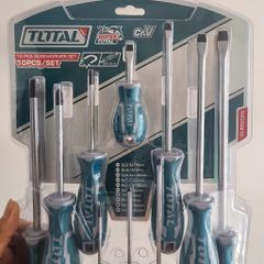 Bộ 10 Tuốc Nơ Vít Total THT250610 - Đầu Dẹp & Bake, Cán Nhựa Chống Trượt, Công Cụ Sửa Chữa Điện – Cơ Khí – Gia Dụng Chính Hãng