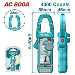 Kềm Đo Dòng AC Total TMT766001 - True RMS 4000 Counts, Đo Dòng Tối Đa 600A, Đèn Pin, Chức Năng Đo Đa Năng, Dụng Cụ Điện Công Nghiệp