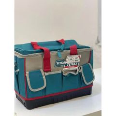 Giỏ Đựng Dụng Cụ 16 Inch Chất Liệu Polyester 600D - Tải Trọng 20Kg, Đế Nhựa Cứng TOTAL THT561625, 25 Túi Đựng Tiện Lợi
